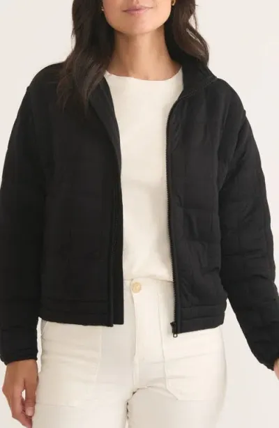 Marine Layer Corbet Quilted Jacket In Black