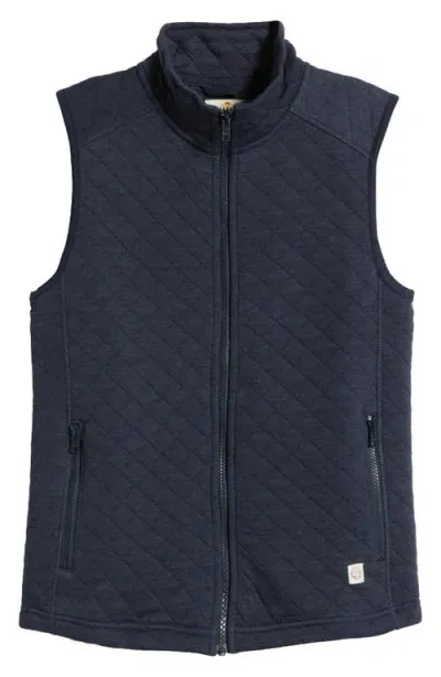 Marine Layer Corbet Quilted Vest In Navy Heather