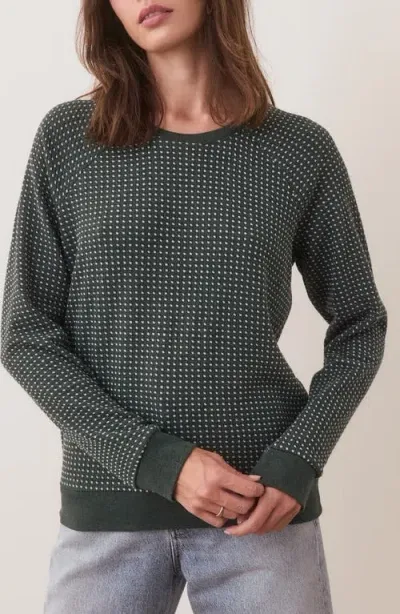 Marine Layer Daisy Textured Stitch Sweater In Green Gables