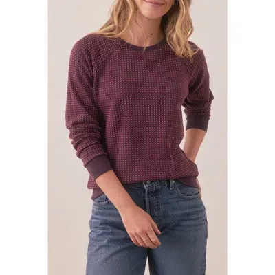 Marine Layer Daisy Textured Stitch Sweater In Plum