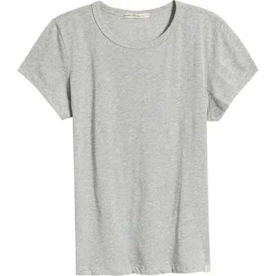 Marine Layer Re-spun Signature Crewneck T-shirt In Light Heather Grey