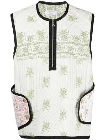 Marine Serre Boutis Floral-print Armor Gilet In White