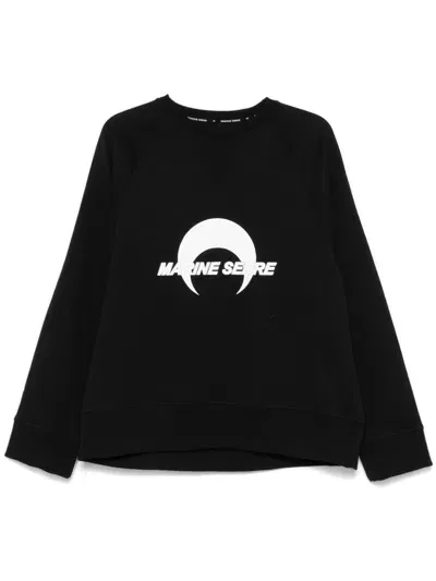 Marine Serre Moon-logo Sweatshirt In Black