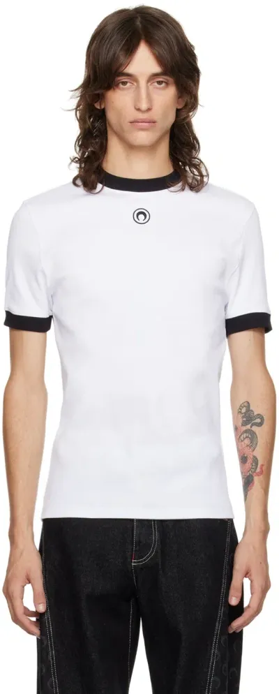 Marine Serre White Moon Logo T-shirt