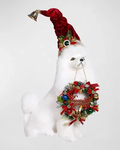 Mark Roberts Merry Christmas Sitting Dog, 13" In White