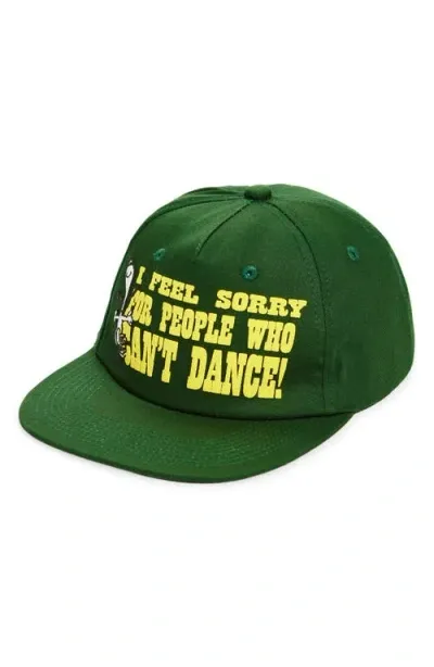 Market X Peanuts Dancing Snapback Baseball Cap In Emerald