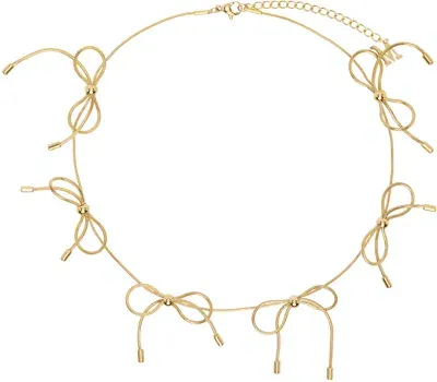 Marland Backus Gold Bow Necklace