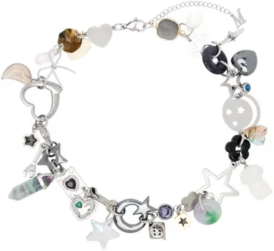 Marland Backus Silver Cosmic Charm Necklace In Multi