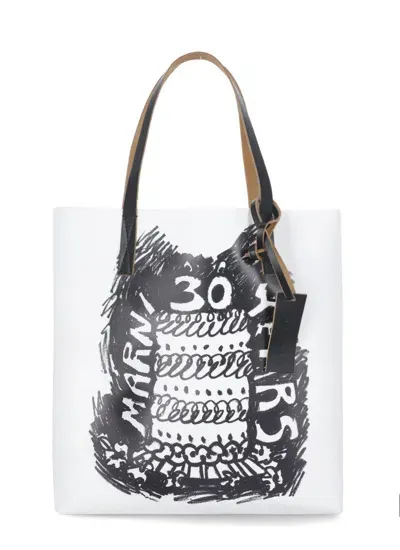 Marni 30th Anniversary Print Two-toned Tribeca Tote Bag