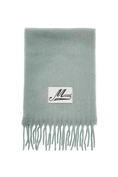 Marni Alpaca Turquoise Scarf In Green