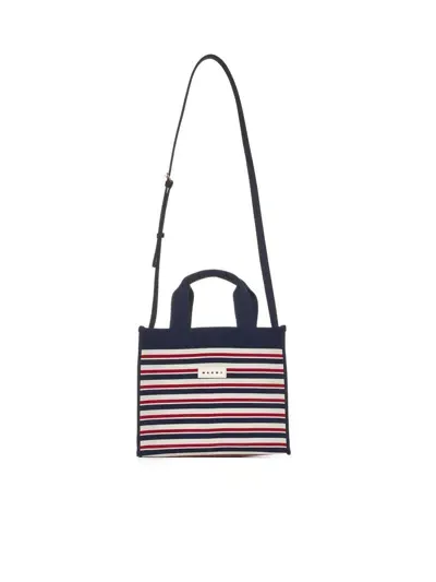 Marni Bags In Marine/ivory/red