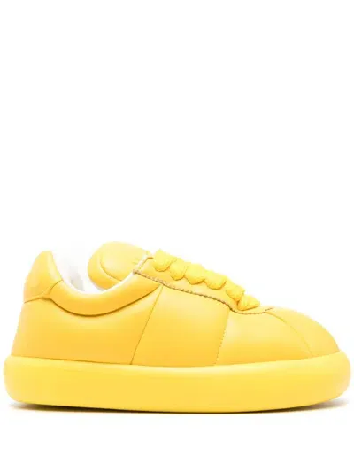 Marni Bigfoot 2.0 Leather Sneakers In Yellow