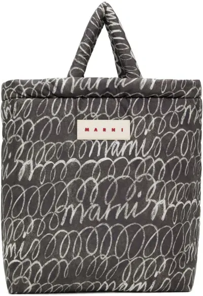 Marni Black Puff Tote In 00n99 Black