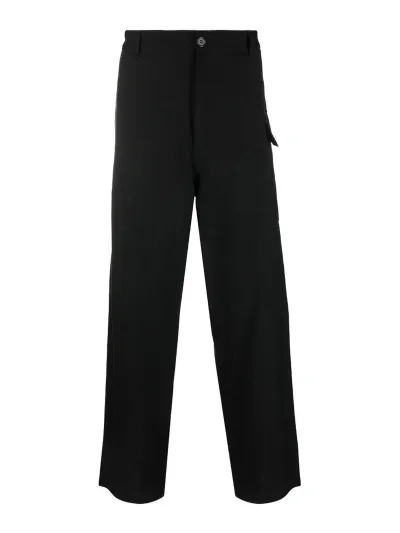 Marni Straight-leg Wool Trousers In Blue