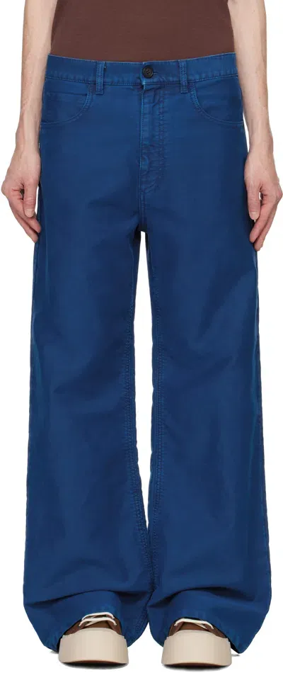 Marni Blue Overdyed Jeans In 00b56 Royal