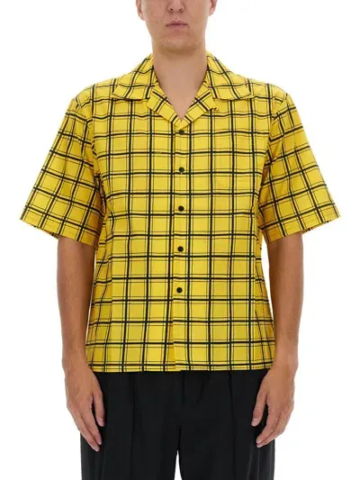 Marni Check Print Shirt In Multicolour