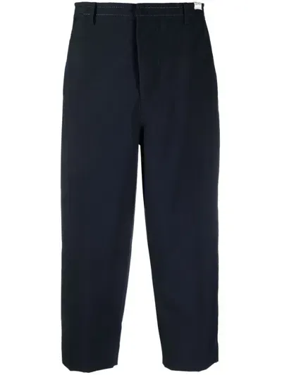 Marni Cropped-leg Trousers In 蓝色