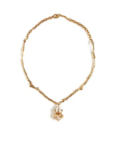 Marni Embellished Chain Necklace In Multi