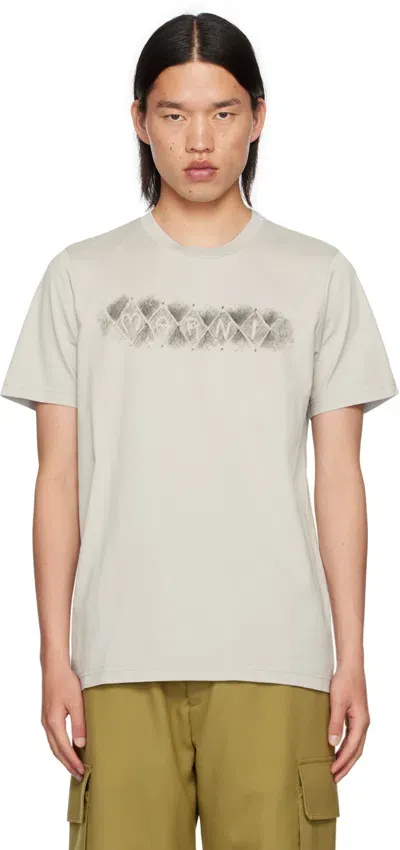 Marni Gray Argyle Print T-shirt In Man15 Mrn15