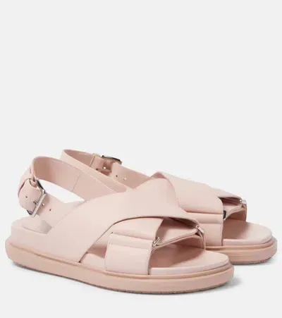 Marni Leather Sandals In Pink