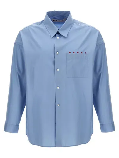 Marni Blue Oversized Shirt