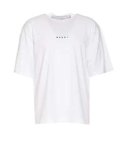 Marni Logo T-shirt In White