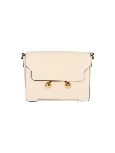 Marni Medium Shoulder Bag "trunkaroo" In Cream