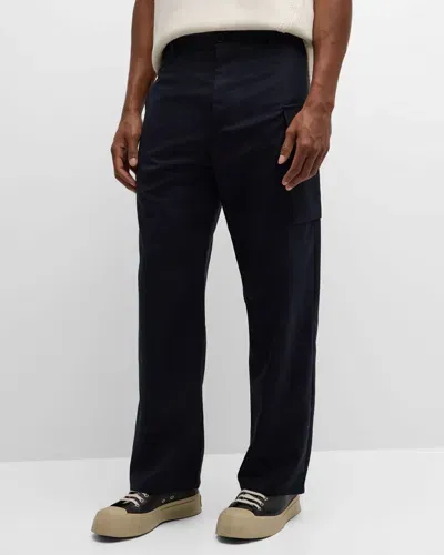 Marni Cool Wool Trousers With Embroidery In 00b99