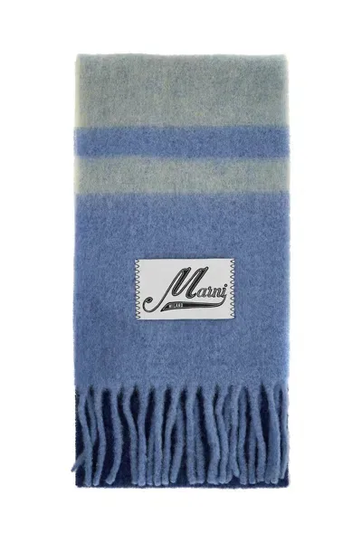 Marni Mohair Scarf For Stylish In Blue