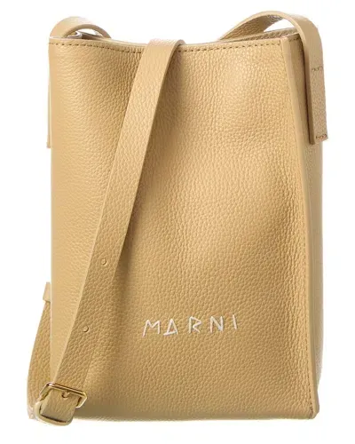 Marni North Nano Shoulder Bag In Beige