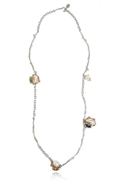 Marni Pearl Pendant Necklace In Silver