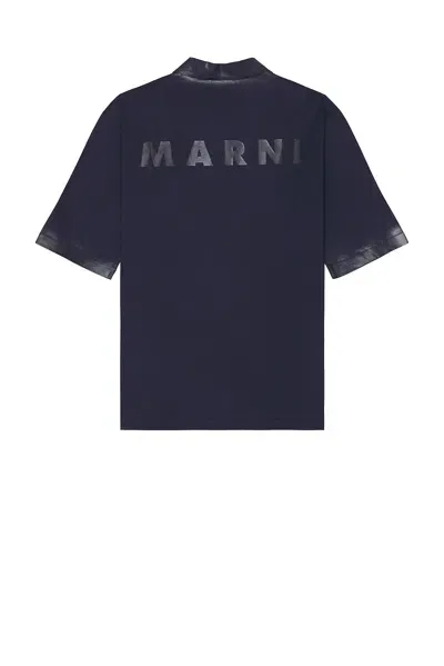 Marni Polo Neck Shirt In Midnight