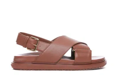 Marni Fussbett Sandals In Braun