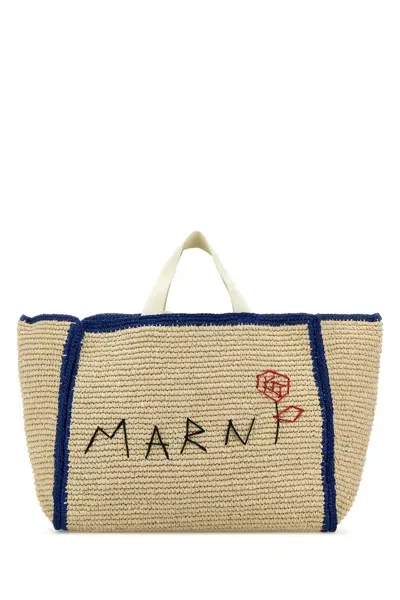 Marni Shopping Bag Medium-tu Nd  Female In White