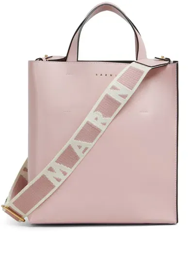 Marni Small Museo Tote Bag In Pink