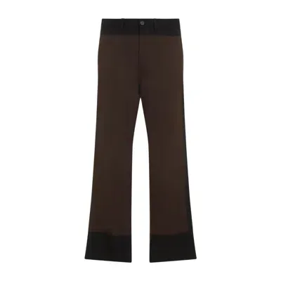 Marni Straight Leg Flared Trousers In Black