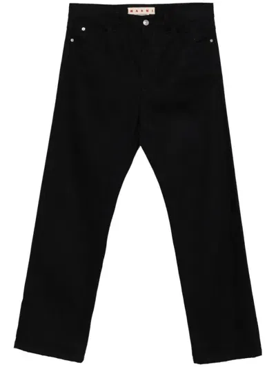 Marni Straight-leg Trousers In Black