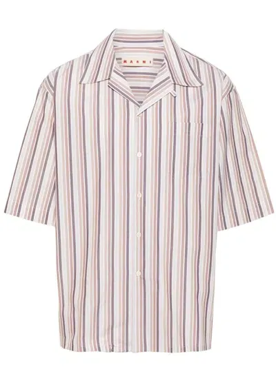 Marni Striped Shirt In White