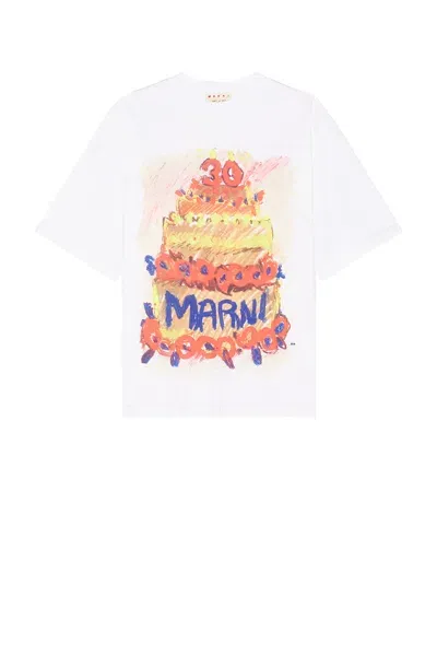 Marni T-shirt In Lily White