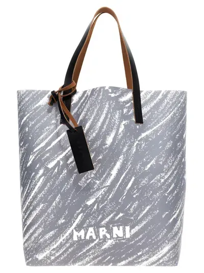 Marni Tribeca Tote Bag In Gray