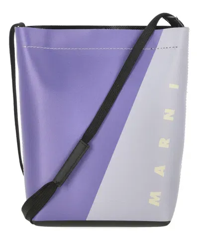 Marni Tribeca Tote Bag In Violet