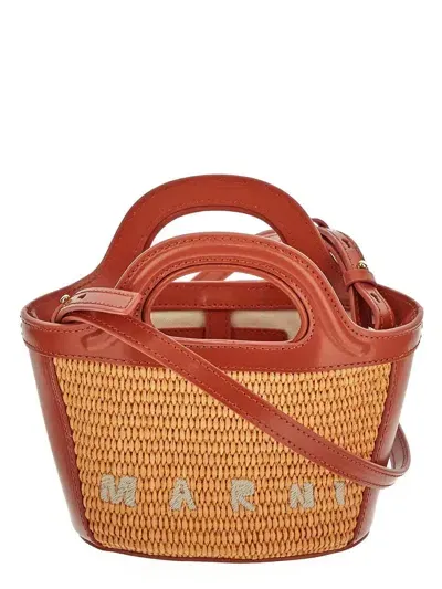 Marni Tropicalia Micro Bag In Red