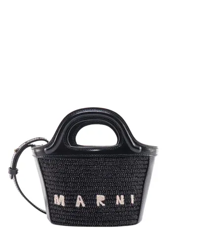 Marni Tropicalia Micro Handbag In Black