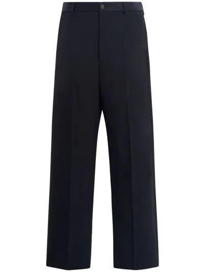 Marni Virgin Wool Wide-leg Trousers In Black