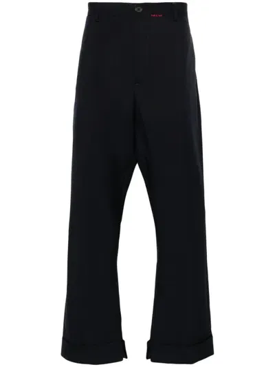 Marni Wide-leg Tailored Trousers In Blue