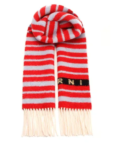 Marni Wool Scarf In Red