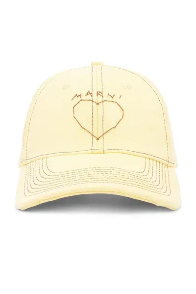 Marni X Paloma Embroidered Baseball Hat In Citrus