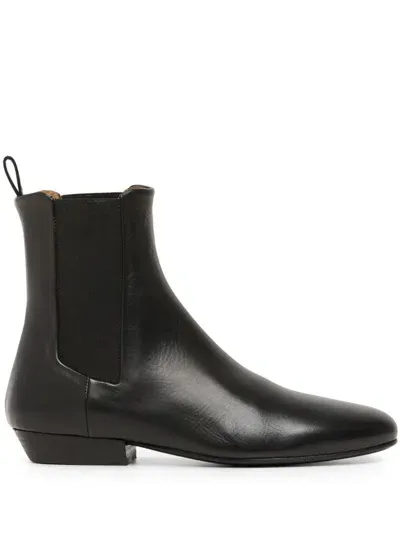 Marsèll Almond-toe Leather Chelsea Boots In Black