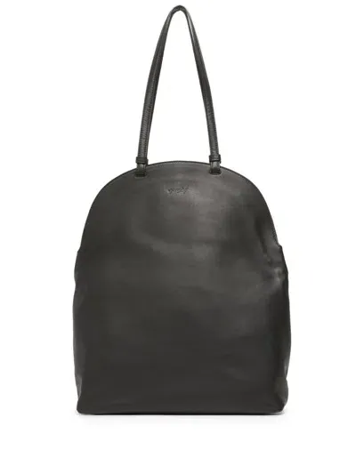 Marsèll Crushed Leather Shoulder Bag In Black