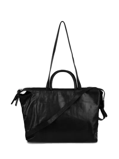 Marsèll Logo Embossed Zipped Tote Bag In Black